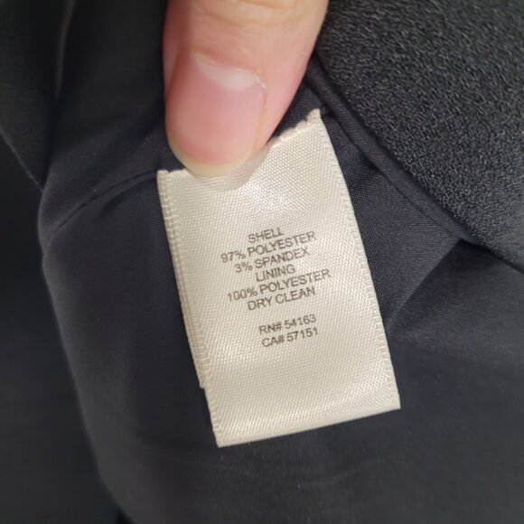 Eliza J Black Sheath Dress Flutter Sleeve Knee Length V-Neck Belted Business 2 - Picture 14 of 14